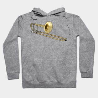 Trombone cartoon illustration Hoodie